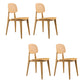 Kitchen Plastic Dining Armless Chair Stacking Dining Room Chair Tan 4 Piece Set Clearhalo 'Dining Chairs' 'Dining Tables & Seating' 'dining_chair' 'furn' 'furn_dining_chair' 'Furniture' 'Kitchen & Dining Furniture' 6575851