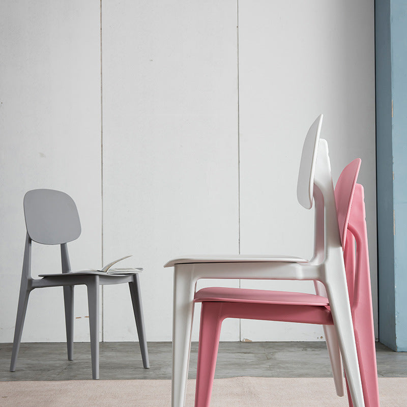 Kitchen Plastic Dining Armless Chair Stacking Dining Room Chair Clearhalo 'Dining Chairs' 'Dining Tables & Seating' 'dining_chair' 'furn' 'furn_dining_chair' 'Furniture' 'Kitchen & Dining Furniture' 6575852