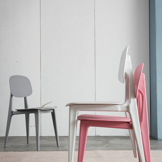 Kitchen Plastic Dining Armless Chair Stacking Dining Room Chair Clearhalo 'Dining Chairs' 'Dining Tables & Seating' 'dining_chair' 'furn' 'furn_dining_chair' 'Furniture' 'Kitchen & Dining Furniture' 6575852