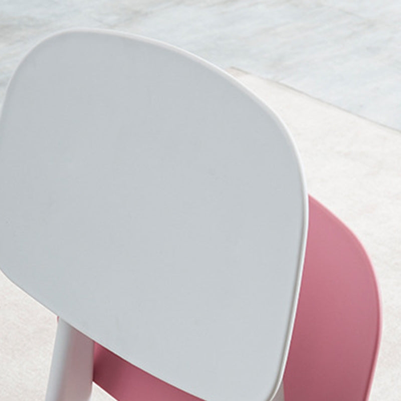 Kitchen Plastic Dining Armless Chair Stacking Dining Room Chair Clearhalo 'Dining Chairs' 'Dining Tables & Seating' 'dining_chair' 'furn' 'furn_dining_chair' 'Furniture' 'Kitchen & Dining Furniture' 6575858