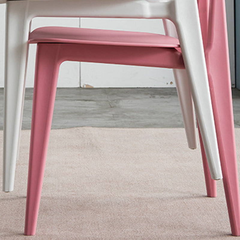 Kitchen Plastic Dining Armless Chair Stacking Dining Room Chair Clearhalo 'Dining Chairs' 'Dining Tables & Seating' 'dining_chair' 'furn' 'furn_dining_chair' 'Furniture' 'Kitchen & Dining Furniture' 6575862