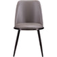 Glam Home Side Chair Metal Legs Upholstered Armless Dining Chair