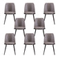 Glam Home Side Chair Metal Legs Upholstered Armless Dining Chair