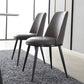 Glam Home Side Chair Metal Legs Upholstered Armless Dining Chair