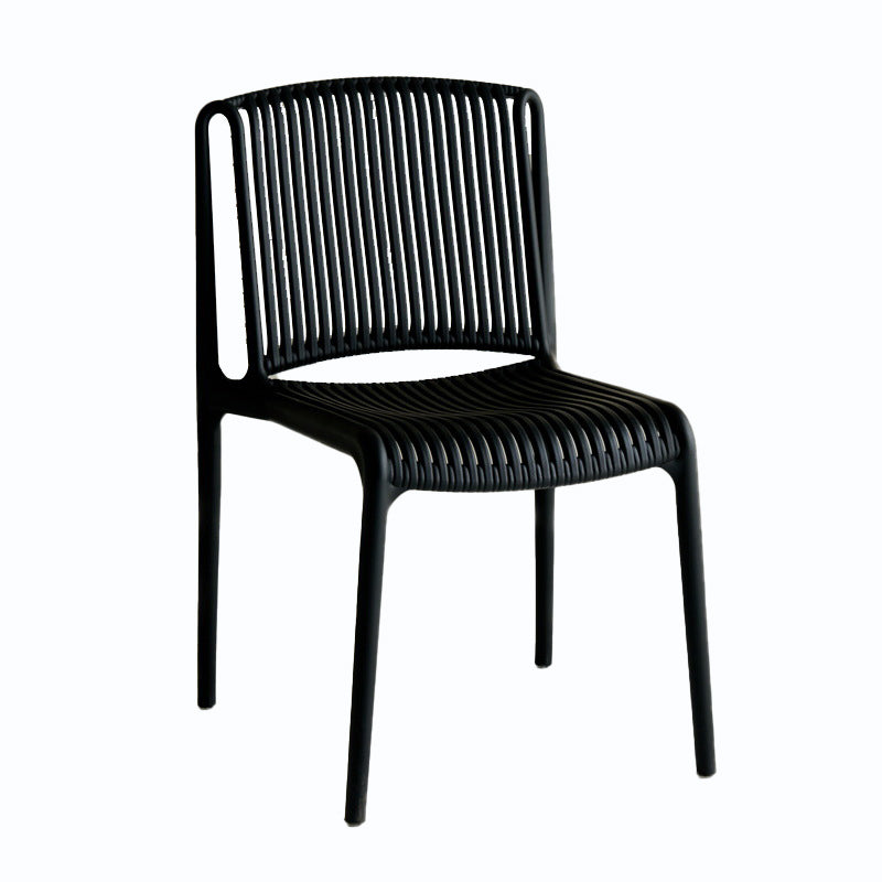 Home Indoor Armless Dining Chairs Slat Back Stacking Side Chair Clearhalo 'Dining Chairs' 'Dining Tables & Seating' 'dining_chair' 'furn' 'furn_dining_chair' 'Furniture' 'Kitchen & Dining Furniture' 6575913