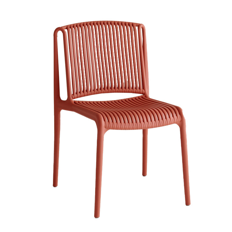 Home Indoor Armless Dining Chairs Slat Back Stacking Side Chair Clearhalo 'Dining Chairs' 'Dining Tables & Seating' 'dining_chair' 'furn' 'furn_dining_chair' 'Furniture' 'Kitchen & Dining Furniture' 6575917