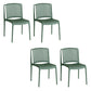 Home Indoor Armless Dining Chairs Slat Back Stacking Side Chair Green 4 Piece Set Clearhalo 'Dining Chairs' 'Dining Tables & Seating' 'dining_chair' 'furn' 'furn_dining_chair' 'Furniture' 'Kitchen & Dining Furniture' 6575921
