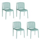 Home Indoor Armless Dining Chairs Slat Back Stacking Side Chair Light Green 4 Piece Set Clearhalo 'Dining Chairs' 'Dining Tables & Seating' 'dining_chair' 'furn' 'furn_dining_chair' 'Furniture' 'Kitchen & Dining Furniture' 6575923