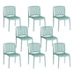 Home Indoor Armless Dining Chairs Slat Back Stacking Side Chair Light Green 8 Piece Set Clearhalo 'Dining Chairs' 'Dining Tables & Seating' 'dining_chair' 'furn' 'furn_dining_chair' 'Furniture' 'Kitchen & Dining Furniture' 6575924