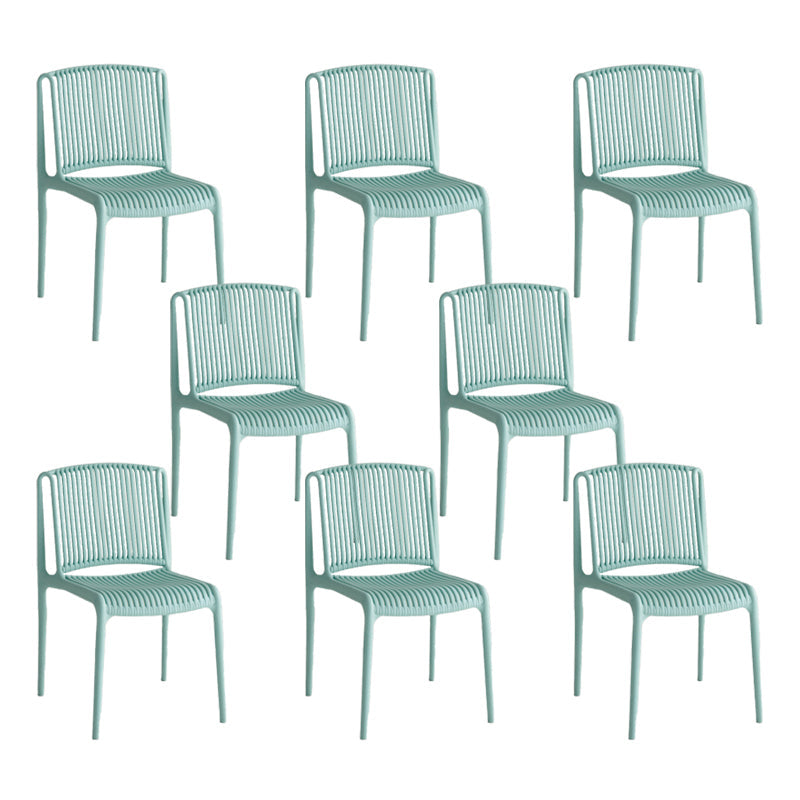 Home Indoor Armless Dining Chairs Slat Back Stacking Side Chair Light Green 8 Piece Set Clearhalo 'Dining Chairs' 'Dining Tables & Seating' 'dining_chair' 'furn' 'furn_dining_chair' 'Furniture' 'Kitchen & Dining Furniture' 6575924