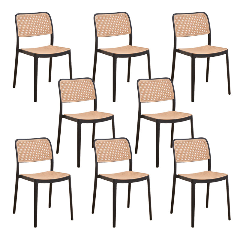 Sedia laterale da pranzo in plastica da pranzo da pranzo.