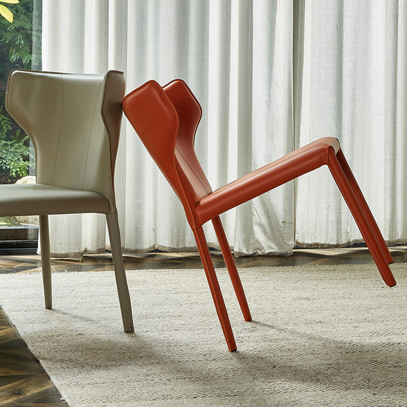 フェイクレザーサイドチェアコンテンポラリーインドアダイニングサイドチェア