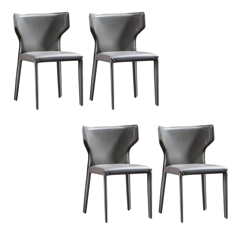 フェイクレザーサイドチェアコンテンポラリーインドアダイニングサイドチェア
