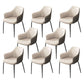 Indoor Kitchen Dining Accent Chair Upholstered Dining Arm Chair Off-White 8 Piece Set Clearhalo 'Dining Chairs' 'Dining Tables & Seating' 'dining_chair' 'furn' 'furn_dining_chair' 'Furniture' 'Kitchen & Dining Furniture' 6576059