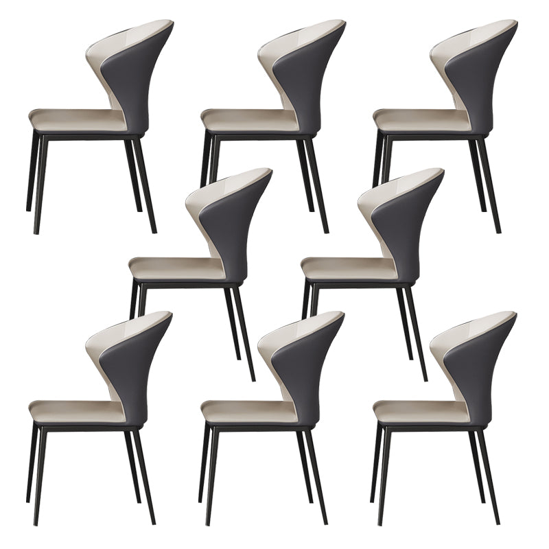 Upholstered Dining Side Chair Wingback Armless Dining Room  Chair