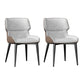 Dining Room Upholstered Side Chair Home Faux Leather Dining Chair Grey 2 Piece Set Clearhalo 'Dining Chairs' 'Dining Tables & Seating' 'dining_chair' 'furn' 'furn_dining_chair' 'Furniture' 'Kitchen & Dining Furniture' 6576087
