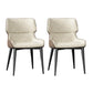 Dining Room Upholstered Side Chair Home Faux Leather Dining Chair Beige 2 Piece Set Clearhalo 'Dining Chairs' 'Dining Tables & Seating' 'dining_chair' 'furn' 'furn_dining_chair' 'Furniture' 'Kitchen & Dining Furniture' 6576098