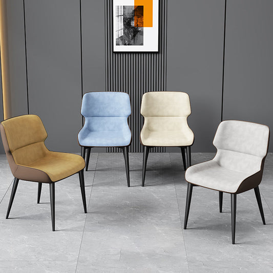 Salle à manger chaise latéral rembourrée de maison en faux cuir chaise à manger