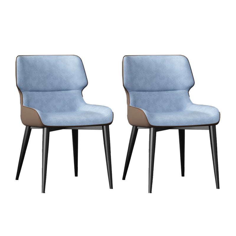Dining Room Upholstered Side Chair Home Faux Leather Dining Chair Blue 2 Piece Set Clearhalo 'Dining Chairs' 'Dining Tables & Seating' 'dining_chair' 'furn' 'furn_dining_chair' 'Furniture' 'Kitchen & Dining Furniture' 6576116