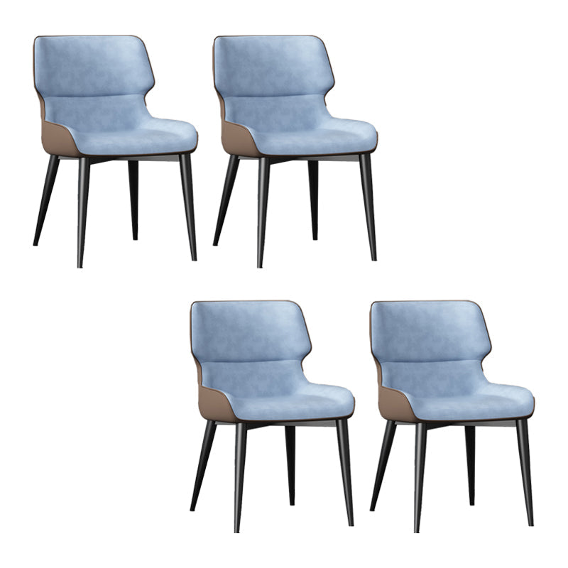 Dining Room Upholstered Side Chair Home Faux Leather Dining Chair Blue 4 Piece Set Clearhalo 'Dining Chairs' 'Dining Tables & Seating' 'dining_chair' 'furn' 'furn_dining_chair' 'Furniture' 'Kitchen & Dining Furniture' 6576117