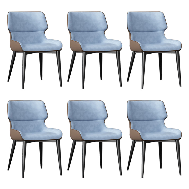 Dining Room Upholstered Side Chair Home Faux Leather Dining Chair Blue 6 Piece Set Clearhalo 'Dining Chairs' 'Dining Tables & Seating' 'dining_chair' 'furn' 'furn_dining_chair' 'Furniture' 'Kitchen & Dining Furniture' 6576118