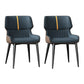 Dining Room Upholstered Side Chair Home Faux Leather Dining Chair Dark Blue 2 Piece Set Clearhalo 'Dining Chairs' 'Dining Tables & Seating' 'dining_chair' 'furn' 'furn_dining_chair' 'Furniture' 'Kitchen & Dining Furniture' 6576126