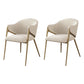 Glam Indoor Upholstered Dining Chair Gold Legs Parsons Arm Chair White 2 Piece Set Clearhalo 'Dining Chairs' 'Dining Tables & Seating' 'dining_chair' 'furn' 'furn_dining_chair' 'Furniture' 'Kitchen & Dining Furniture' 6576143
