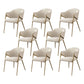 Glam Indoor Upholstered Dining Chair Gold Legs Parsons Arm Chair White 8 Piece Set Clearhalo 'Dining Chairs' 'Dining Tables & Seating' 'dining_chair' 'furn' 'furn_dining_chair' 'Furniture' 'Kitchen & Dining Furniture' 6576149