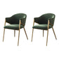 Glam Indoor Upholstered Dining Chair Gold Legs Parsons Arm Chair Green 2 Piece Set Clearhalo 'Dining Chairs' 'Dining Tables & Seating' 'dining_chair' 'furn' 'furn_dining_chair' 'Furniture' 'Kitchen & Dining Furniture' 6576151