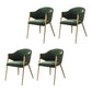Glam Indoor Upholstered Dining Chair Gold Legs Parsons Arm Chair Green 4 Piece Set Clearhalo 'Dining Chairs' 'Dining Tables & Seating' 'dining_chair' 'furn' 'furn_dining_chair' 'Furniture' 'Kitchen & Dining Furniture' 6576153