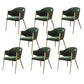 Glam Indoor Upholstered Dining Chair Gold Legs Parsons Arm Chair Green 8 Piece Set Clearhalo 'Dining Chairs' 'Dining Tables & Seating' 'dining_chair' 'furn' 'furn_dining_chair' 'Furniture' 'Kitchen & Dining Furniture' 6576158