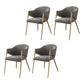 Glam Indoor Upholstered Dining Chair Gold Legs Parsons Arm Chair Grey 4 Piece Set Clearhalo 'Dining Chairs' 'Dining Tables & Seating' 'dining_chair' 'furn' 'furn_dining_chair' 'Furniture' 'Kitchen & Dining Furniture' 6576163