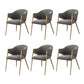 Glam Indoor Upholstered Dining Chair Gold Legs Parsons Arm Chair Grey 6 Piece Set Clearhalo 'Dining Chairs' 'Dining Tables & Seating' 'dining_chair' 'furn' 'furn_dining_chair' 'Furniture' 'Kitchen & Dining Furniture' 6576164