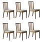 Contemporary Solid Wood Side Chair Kitchen Slat Back Armless Chair