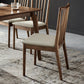 Contemporary Solid Wood Side Chair Kitchen Slat Back Armless Chair