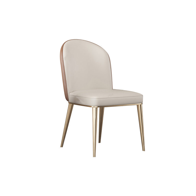 Sala da pranzo glam parsons sedia gambe in metallo sedia imbottita in pelle finta