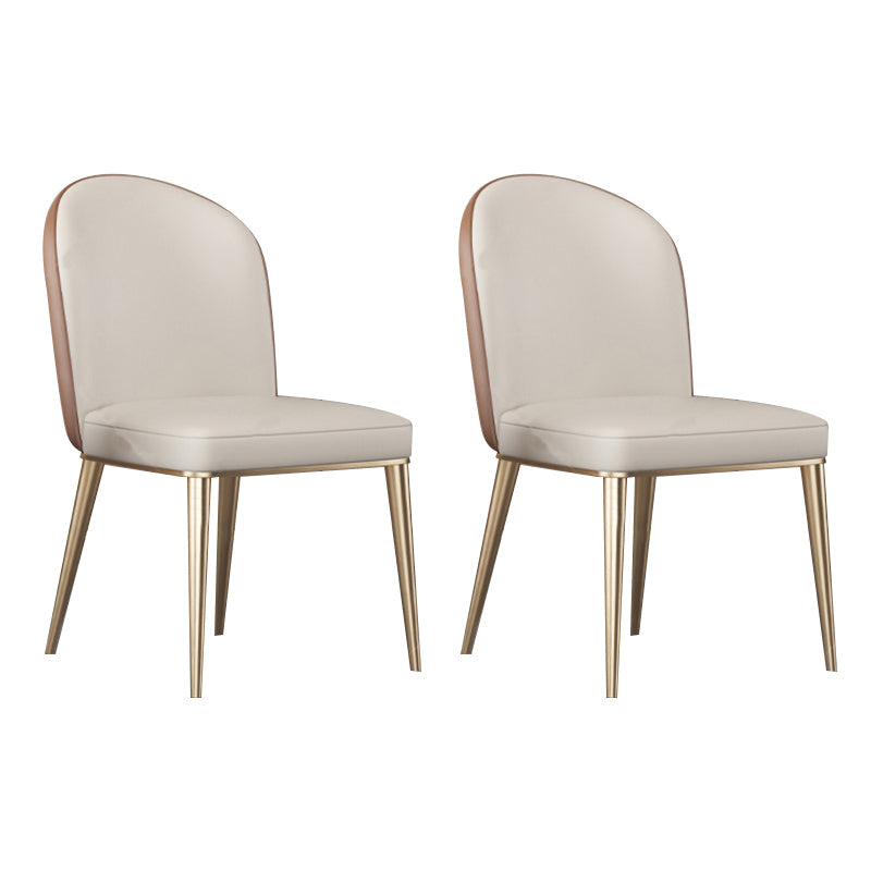 Sala da pranzo glam parsons sedia gambe in metallo sedia imbottita in pelle finta