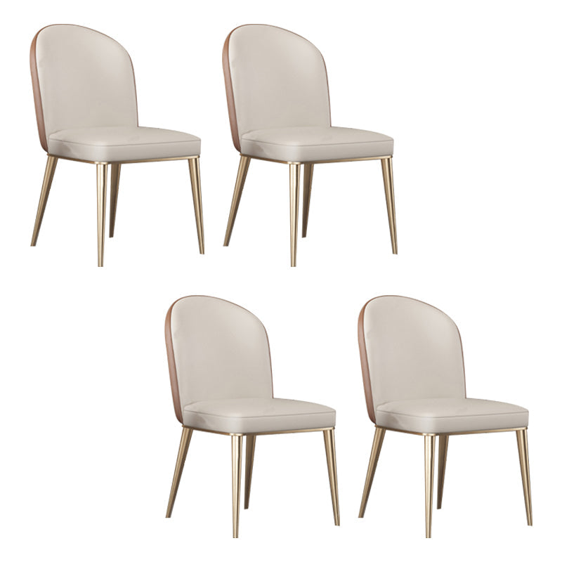 Sala da pranzo glam parsons sedia gambe in metallo sedia imbottita in pelle finta