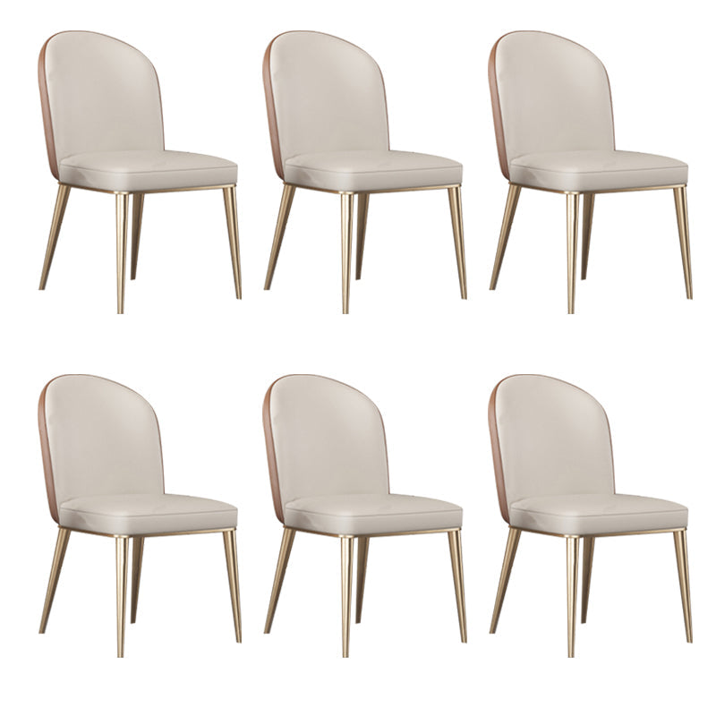 Sala da pranzo glam parsons sedia gambe in metallo sedia imbottita in pelle finta