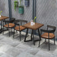 Industrial Double Pedestal Dining Table Wood Table for Cafe Bar Clearhalo 'Dining Tables & Seating' 'Dining Tables' 'dining_table' 'furn' 'furn_dining_table' 'Furniture' 'Kitchen & Dining Furniture' 6576273
