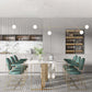 Glam Style Sintered Stone Dining Table Dining Rectangle Table with Metal Legs for Home Use