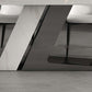 Modern Style Sintered Stone Dining Table Rectangle Table with Metal Legs for Home Use