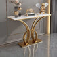 Modern 31.5" Tall Console Table Abstract Base 1-shelf Accent Table