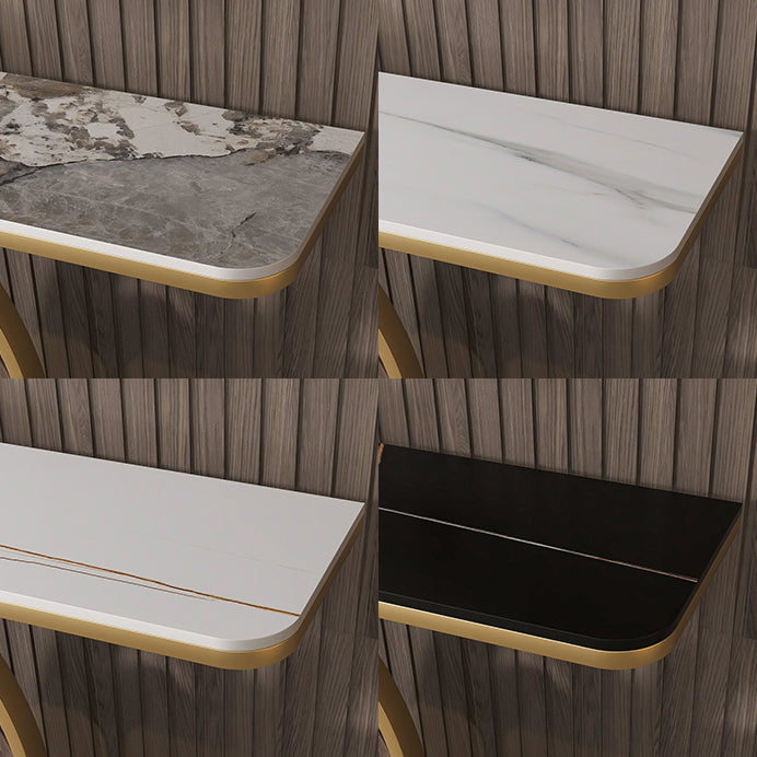 Stone Rectangle Accent Table Modern 31.5-inch Tall Accent Table Clearhalo 'Console Tables' 'console_tables' 'Entry & Mudroom Furniture' 'furn' 'furn_console_tables' 'Furniture' 6576541