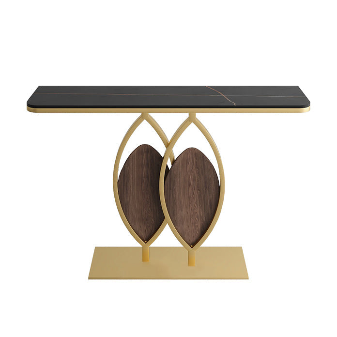 Stone Rectangle Accent Table Modern 31.5-inch Tall Accent Table Clearhalo 'Console Tables' 'console_tables' 'Entry & Mudroom Furniture' 'furn' 'furn_console_tables' 'Furniture' 6576544