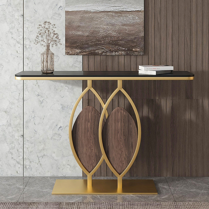 Stone Rectangle Accent Table Modern 31.5-inch Tall Accent Table Clearhalo 'Console Tables' 'console_tables' 'Entry & Mudroom Furniture' 'furn' 'furn_console_tables' 'Furniture' 6576546