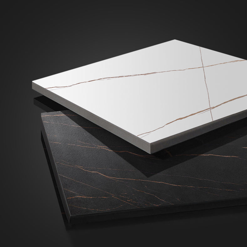 Stone Rectangle Accent Table Modern 31.5" Tall Console Table with 1 Shelf