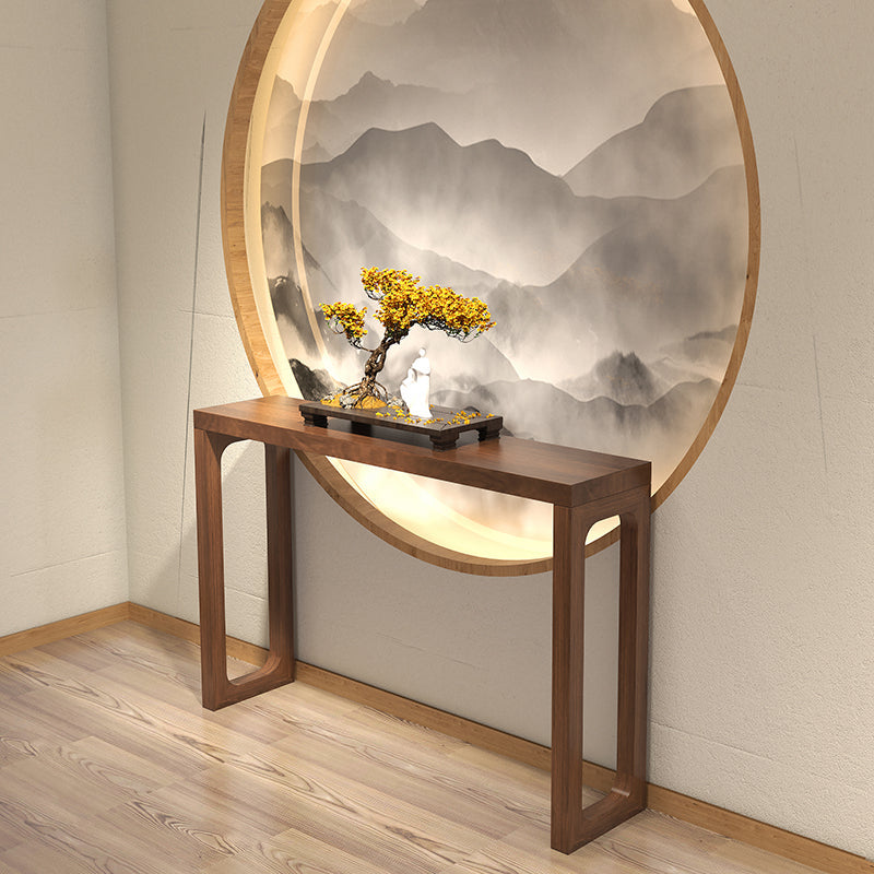 Tavolo da console a rettangolo in legno massiccio Base 33,46 "TABELLO FINE ALTA