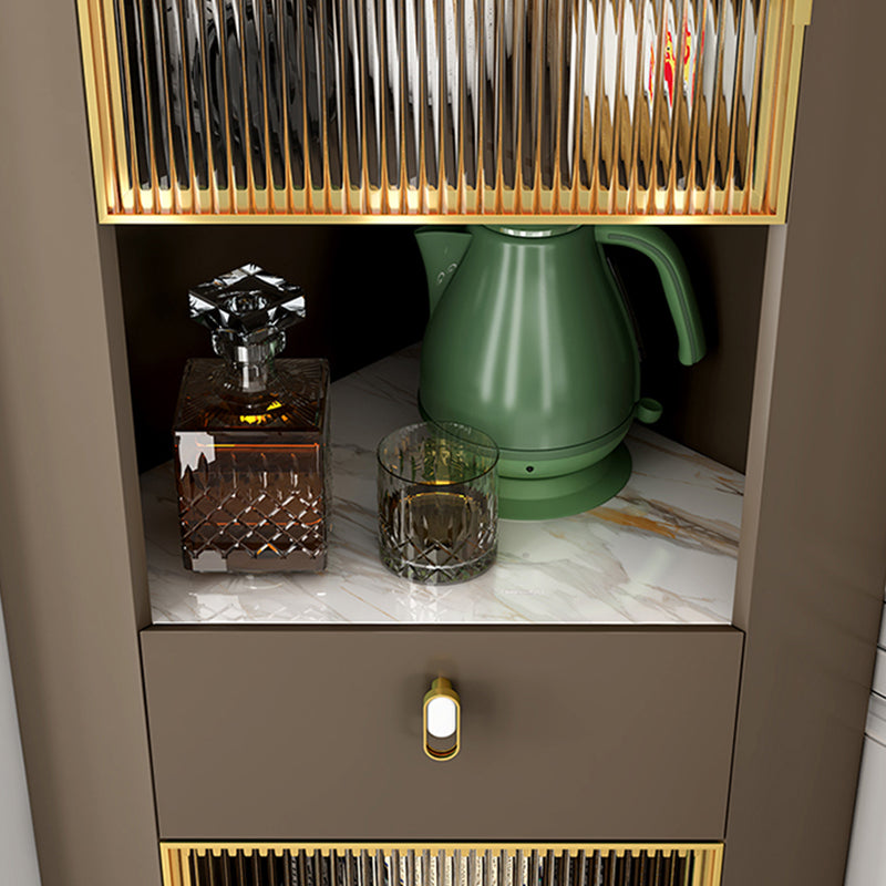 Modern Style Buffet Sideboard Stone Side Board with Cabinet and Drawer Clearhalo 'buffet_sideboard' 'Buffets & Sideboards' 'furn' 'furn_buffet_sideboard' 'Furniture' 'Kitchen & Dining Furniture' 6578885