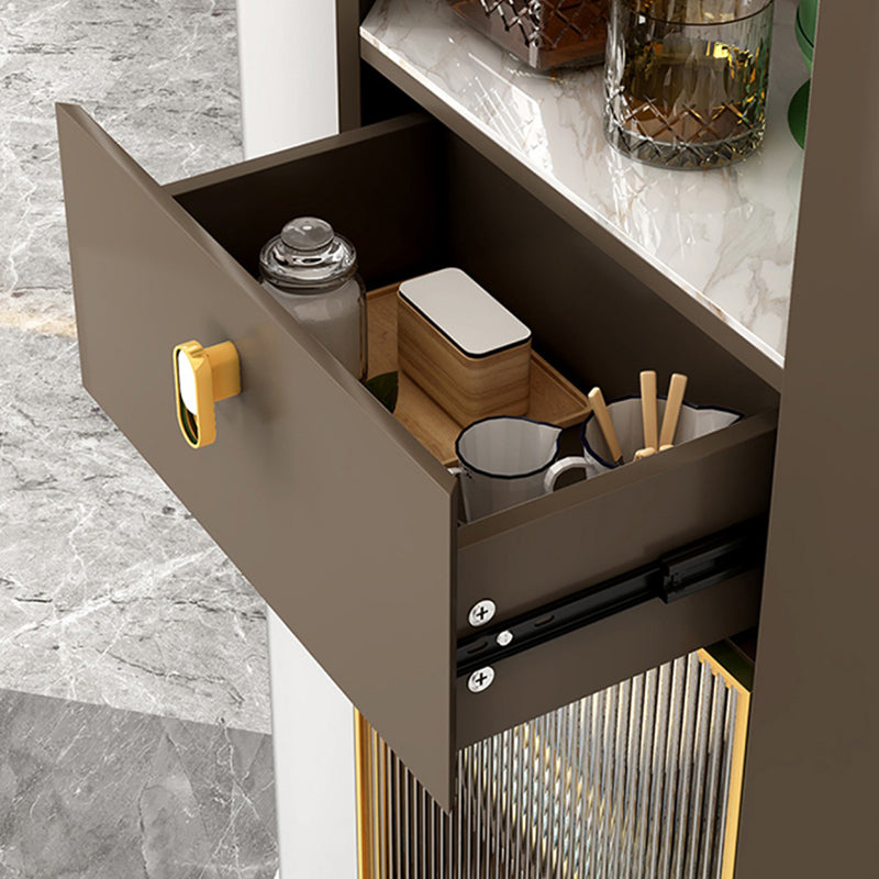 Modern Style Buffet Sideboard Stone Side Board with Cabinet and Drawer Clearhalo 'buffet_sideboard' 'Buffets & Sideboards' 'furn' 'furn_buffet_sideboard' 'Furniture' 'Kitchen & Dining Furniture' 6578886